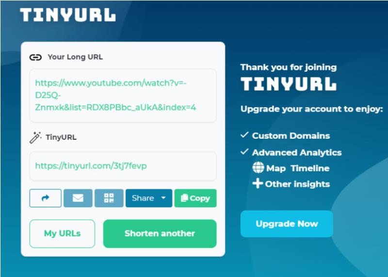TinyURL 一個專門提供縮網址服務的網站