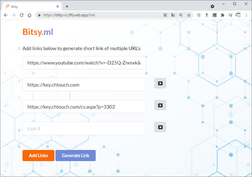 Bitsy.ml 將多個網址彙整生成單一網頁網址,方便傳送 Bitsy.ml 將多個網址彙整生成單一網頁網址,方便傳送