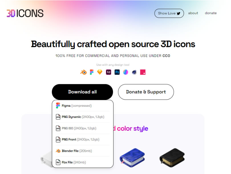 3DIcons 上千個可商用的 3D 立體圖標讓你免費下載 3DIcons 上千個可商用的 3D 立體圖標讓你免費下載