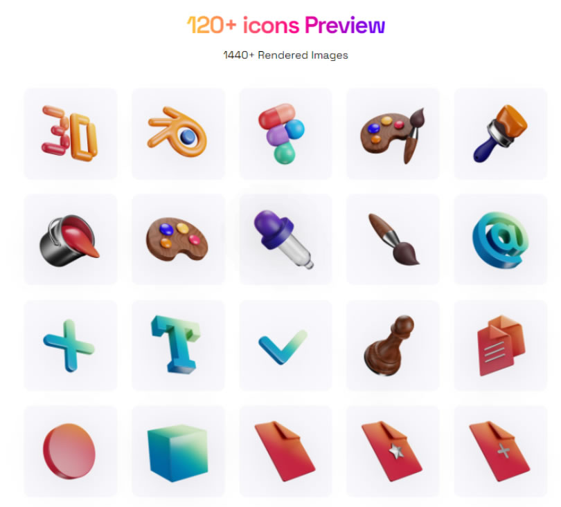 3DIcons 上千個可商用的 3D 立體圖標讓你免費下載 3DIcons 上千個可商用的 3D 立體圖標讓你免費下載