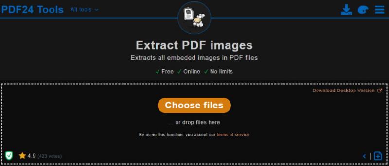 Extract PDF images 可取出 PDF 文件內所有圖片的線上免費服務