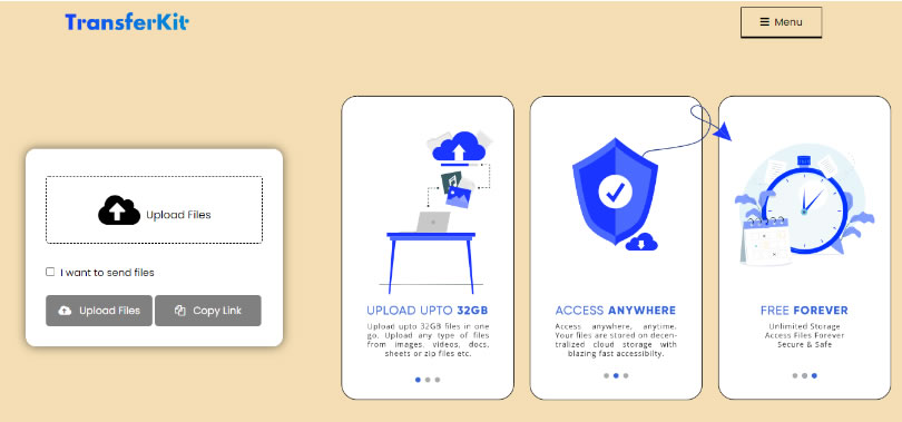 TransferKit 線上檔案傳輸免費服務