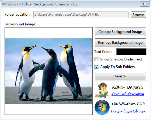 Windows 7 Folder Background Changer 資料夾背景更換工具﹝免安裝﹞ Windows 7 Folder Background Changer 資料夾背景更換工具﹝免安裝﹞