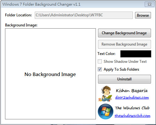 Windows 7 Folder Background Changer 資料夾背景更換工具﹝免安裝﹞ Windows 7 Folder Background Changer 資料夾背景更換工具﹝免安裝﹞
