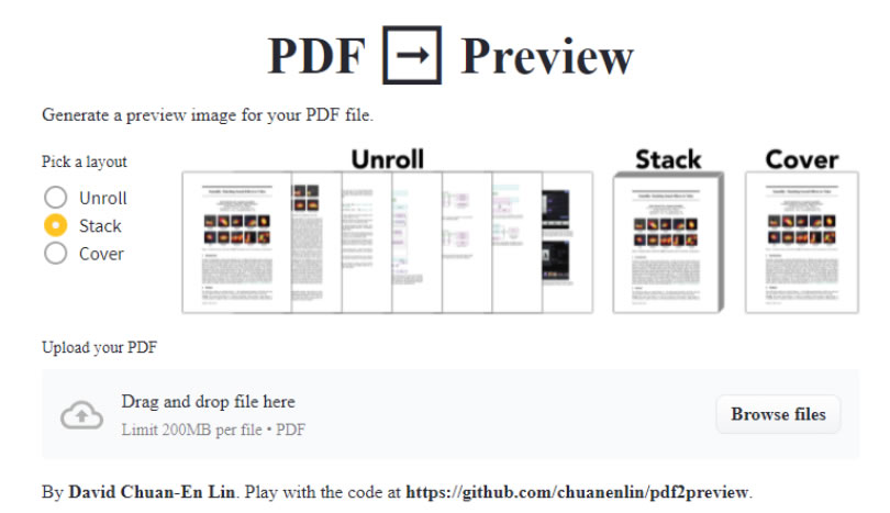 Pdf2preview 可產生 PDF 文件預覽圖的免費線上服務