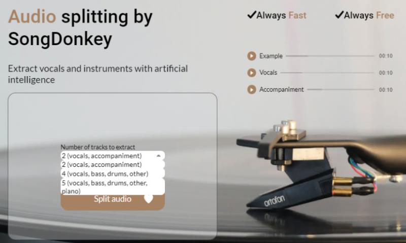 SongDonkey 將歌曲製作成伴唱帶的免費工具(內有效果試聽)