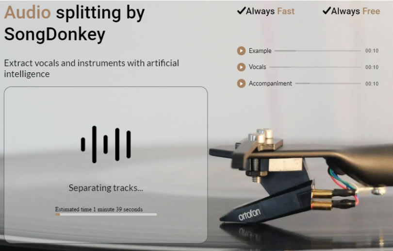 SongDonkey 將歌曲製作成伴唱帶的免費工具(內有效果試聽) SongDonkey 將歌曲製作成伴唱帶的免費工具(內有效果試聽)