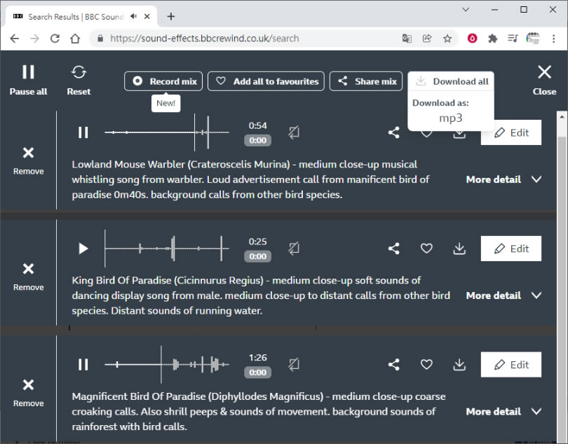 免費下載 BBC Sound Effects 網站所收錄超過三萬個的音效素材