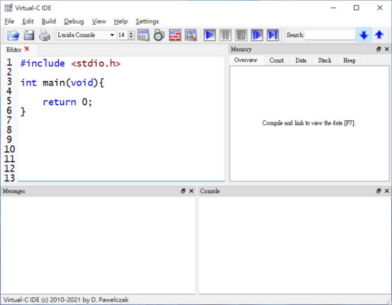Virtual-C IDE 免費 C語言整合開發環境