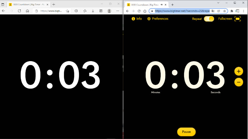 Big Timer 無廣告且可全螢幕的線上倒數計時器 Big Timer 無廣告且可全螢幕的線上倒數計時器