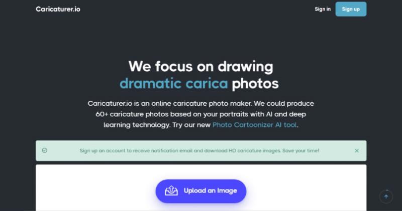Caricaturer.io 透過 AI 產生 64 種不同風格的頭像