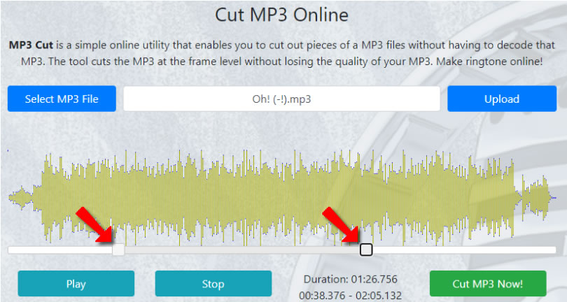 Cut MP3 Online 線上 MP3 音樂剪輯免費服務