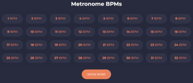 Online Metronome 有瀏覽器就可用的節拍器
