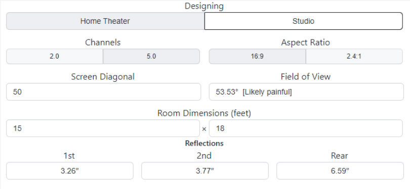 Home Theater Calculator 家庭劇院揚聲器位置計算器 Home Theater Calculator 家庭劇院揚聲器位置計算器