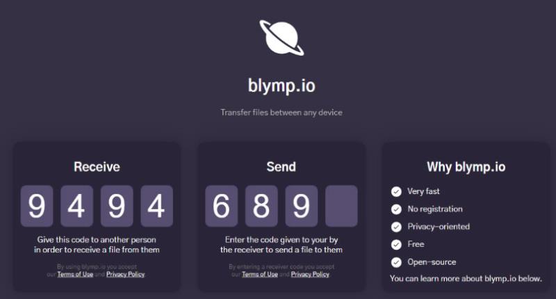 blymp.io 使用瀏覽器就可以在不同裝置間傳送檔案