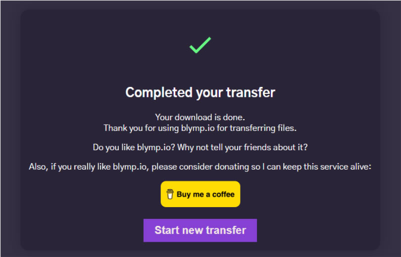blymp.io 使用瀏覽器就可以在不同裝置間傳送檔案