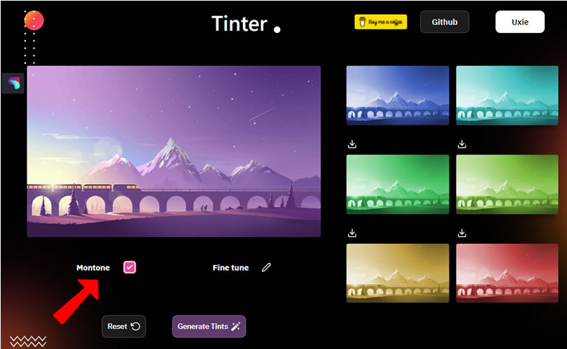 Tinter 透過色彩調整讓圖片有不同風格