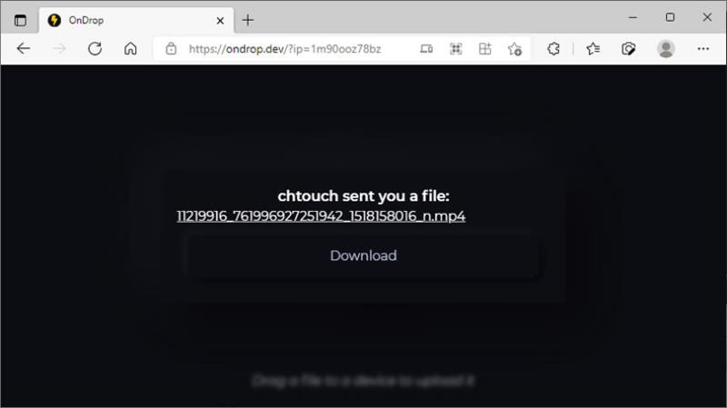 OnDrop 透過裝置內的瀏覽器就可互相傳送檔案