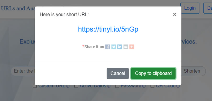 Tinyl.io 可自訂開啟密碼及有效時間的縮短網址免費服務 Tinyl.io 可自訂開啟密碼及有效時間的縮短網址免費服務