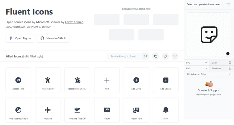 Fluenticons 微軟開源圖示集，PNG、SVG免費下載使用