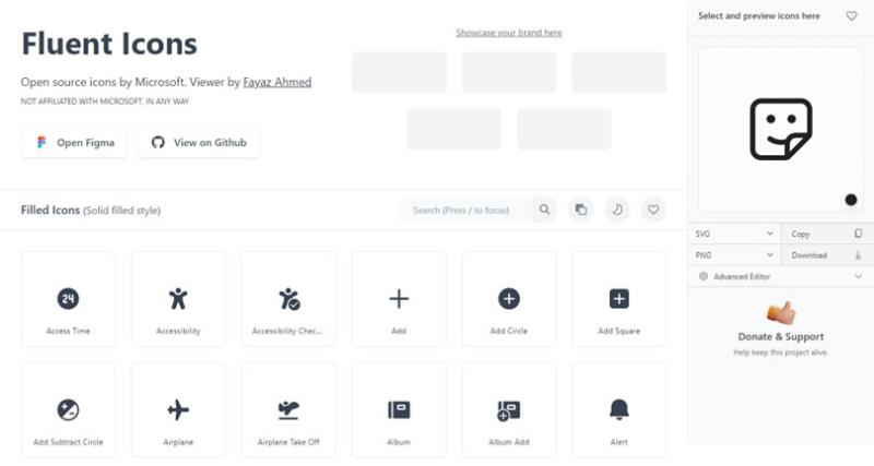 Fluenticons 微軟開源圖示集，PNG、SVG免費下載使用