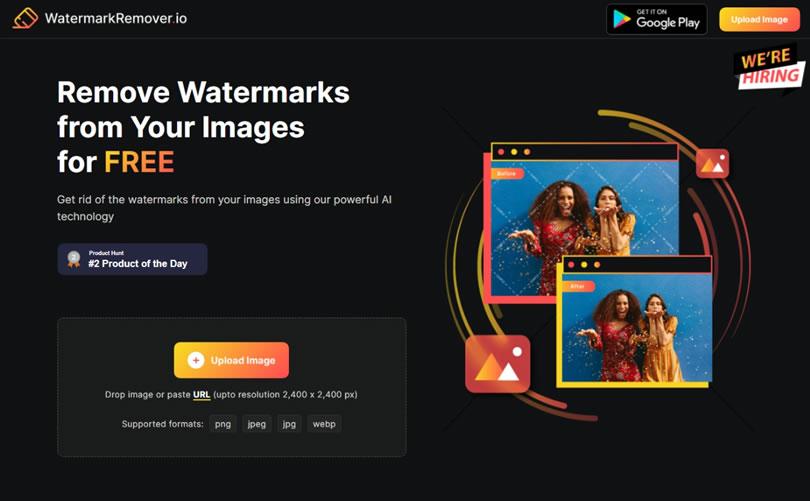 WatermarkRemover 用 AI 替圖片去除浮水印的線上免費服務 WatermarkRemover 用 AI 替圖片去除浮水印的線上免費服務