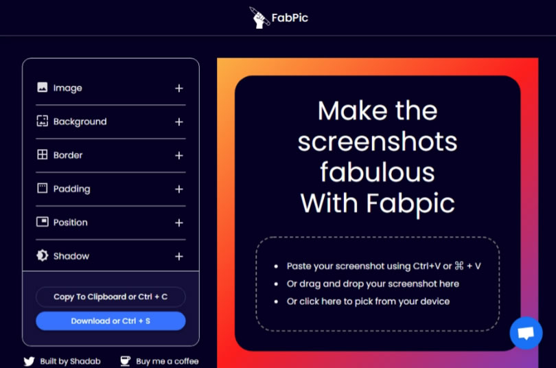 FabPic 線上替圖片增加相框 加入陰影或圓角