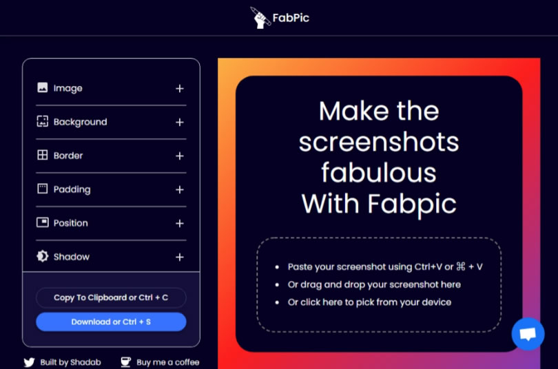 FabPic 線上替圖片增加相框 加入陰影或圓角