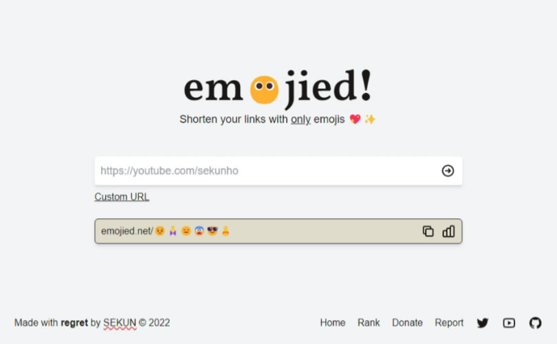 Emojied 線上產生融入表情符號的短網址 Emojied 線上產生融入表情符號的短網址