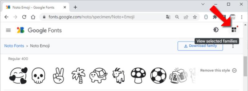 「Google Fonts」用 Noto Emoji 字型將表情符號或特殊圖示以線條輪廓來呈現