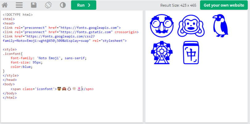 「Google Fonts」用 Noto Emoji 字型將表情符號或特殊圖示以線條輪廓來呈現 「Google Fonts」用 Noto Emoji 字型將表情符號或特殊圖示以線條輪廓來呈現