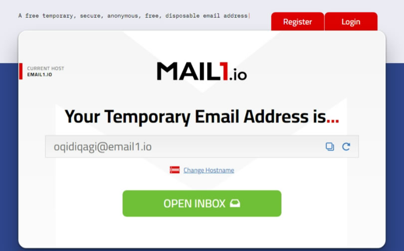 Mail1.io 提供用完就丟的臨時電子郵件信箱免費服務 Mail1.io 提供用完就丟的臨時電子郵件信箱免費服務
