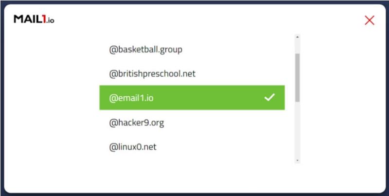 Mail1.io 提供用完就丟的臨時電子郵件信箱免費服務