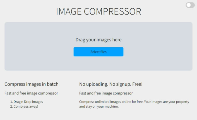 IMAGE COMPRESSOR 無須上傳 可批次幫圖片減肥的免費線上工具