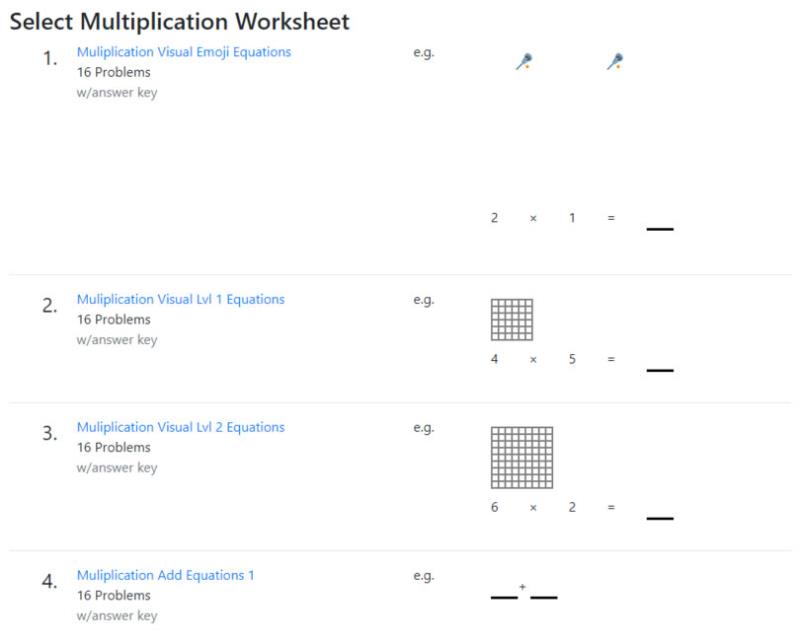 Math Homework Generator 加、減、乘、除數學題目自動產生器