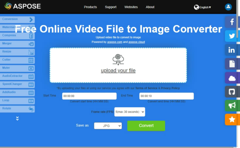 Video file to Image Converter 從影片轉出圖片的免費線上服務