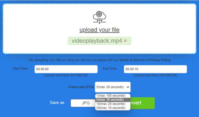 Video file to Image Converter 從影片轉出圖片的免費線上服務