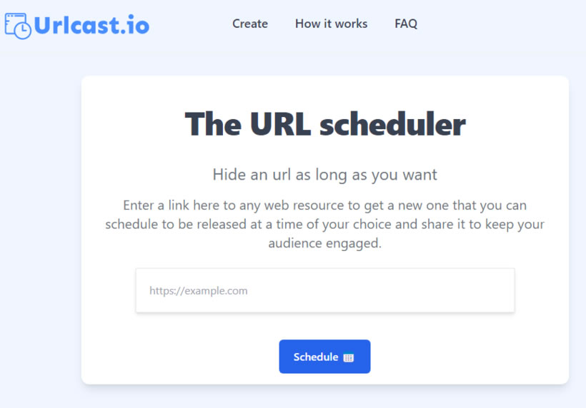 Urlcast.io 建立有時間倒數才要公開發布的網址