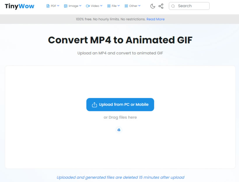 Convert MP4 to Animated GIF 可將影片轉成 GIF 動畫的免費線上服務