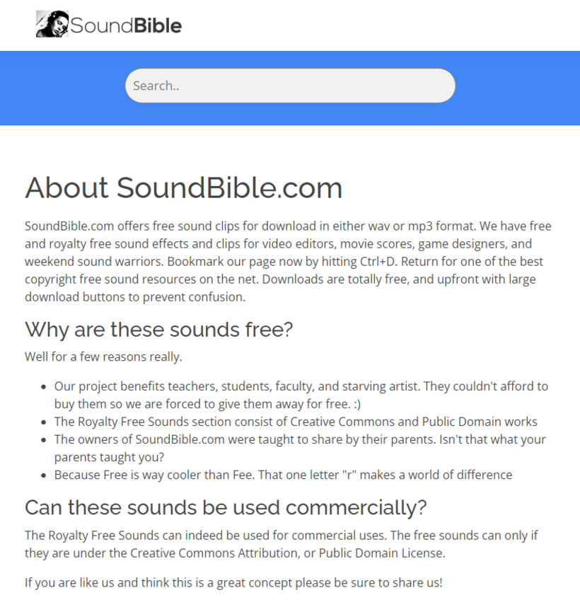 SoundBible 高品質且可商用的音效素材免費下載 SoundBible 高品質且可商用的音效素材免費下載