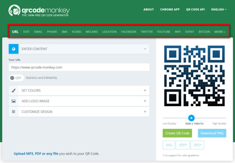 QRCode Monkey 線上二維條碼產生器 QRCode Monkey 線上二維條碼產生器
