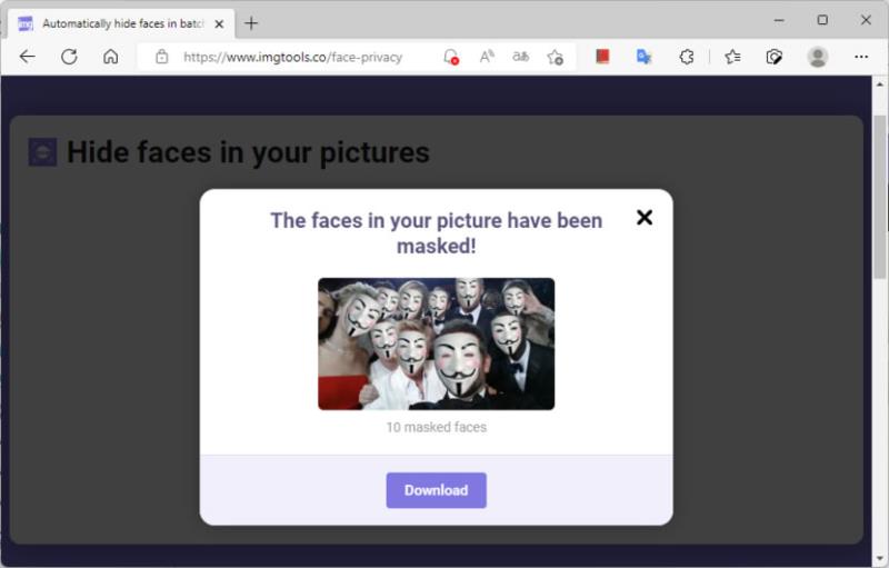 Hide faces in your pictures 自動識別並遮蔽圖片中人臉 有馬賽克、面具等多種效果可選