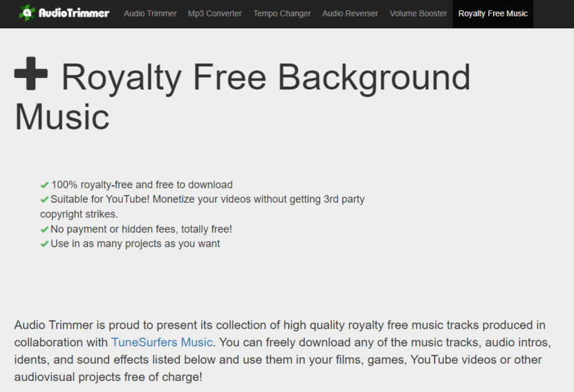 Royalty Free Background Music 下載無使用限制的免費音樂素材