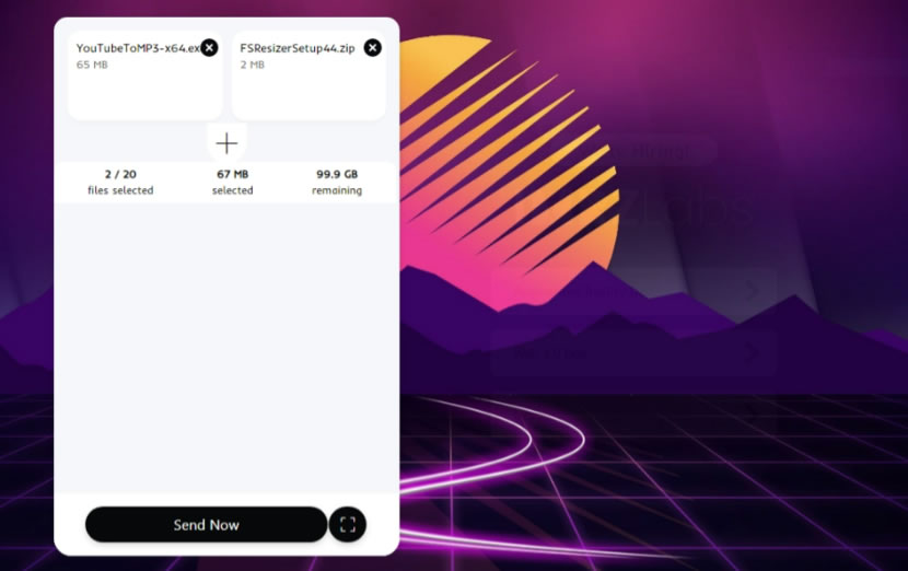 DApp 去中心化的臨時檔案免費傳送服務 單次可發送 100GB
