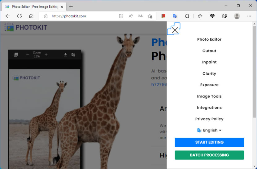 PhotoKit 集圖片編輯、自動去/換背景及抹除圖片內容物等功能的免費線上服務