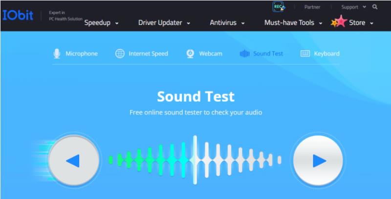 IObit Sound Test 線上測試您的立體聲耳機