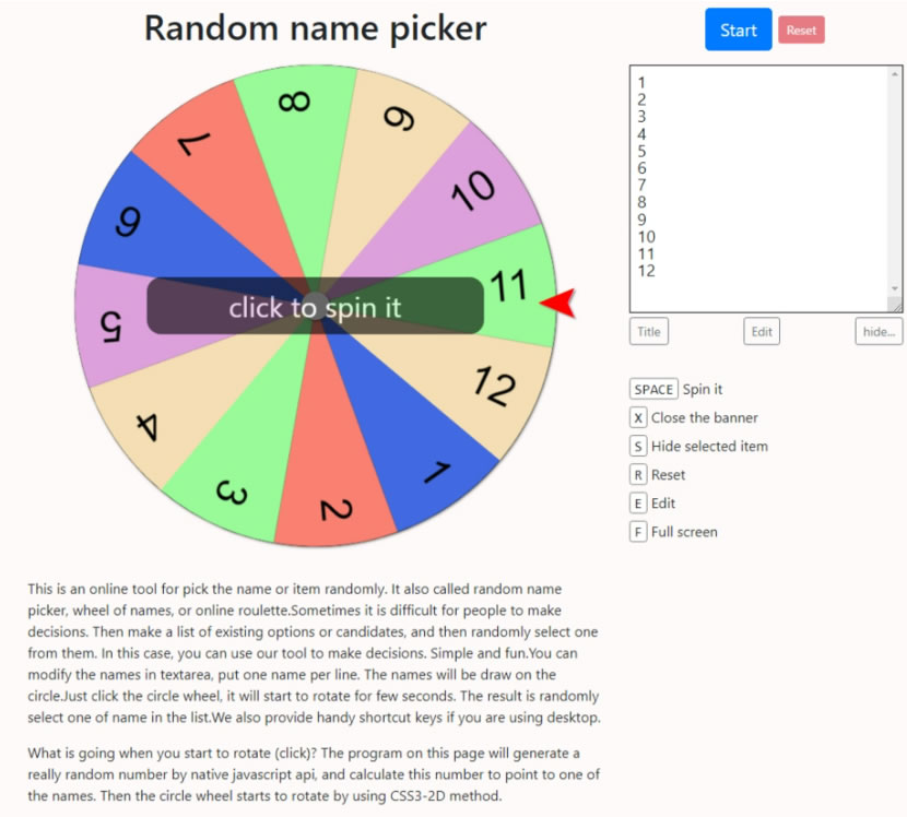 Piliapp Roulette 線上隨機抽籤輪盤