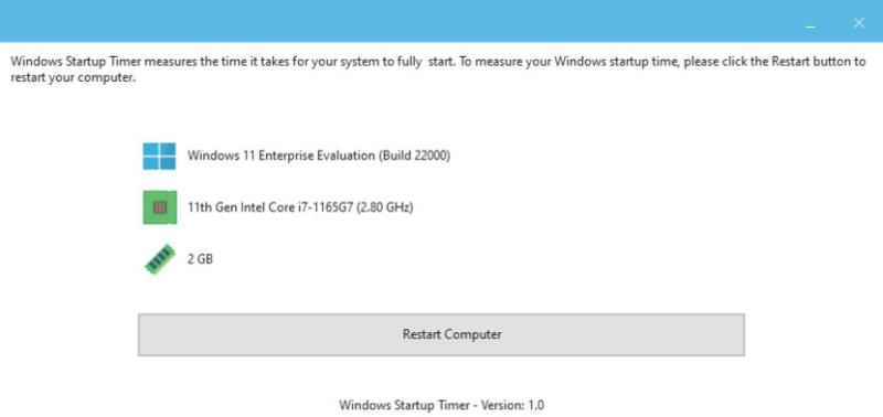 Windows Startup Timer 測量 Windows 從開機到完全啟動所需時間