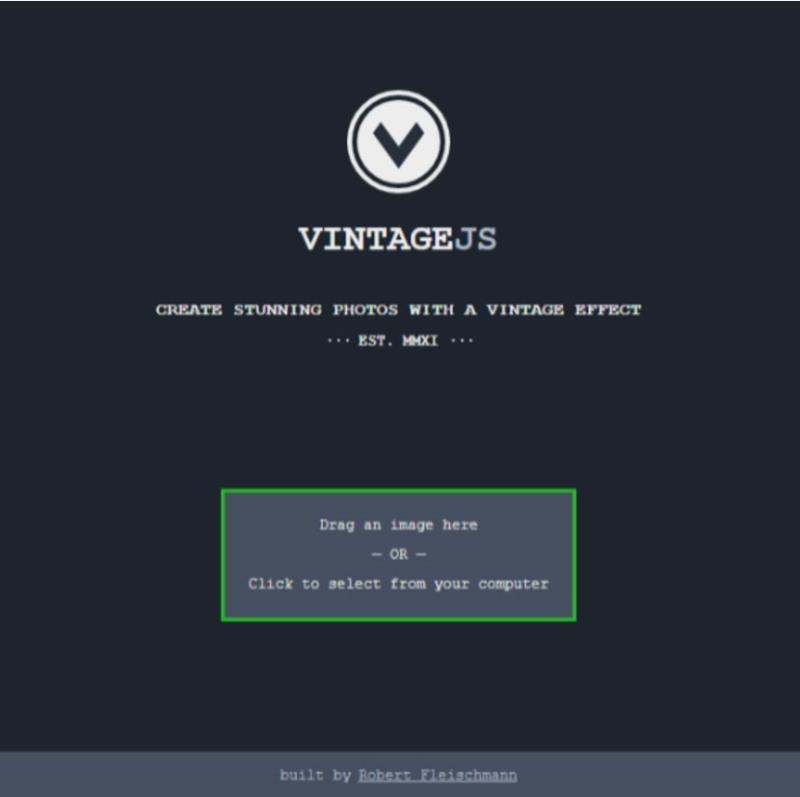 VINTAGEJS 懷舊復古圖片線上產生器