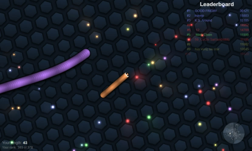 slither.io 使用瀏覽器與其他玩家一起玩貪食蛇